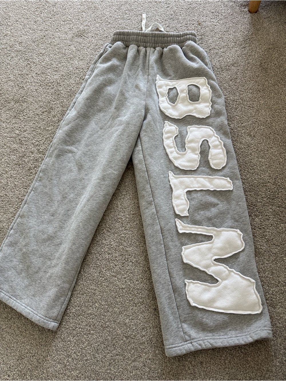 Bslm patched sweatpants concrete